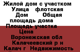Жилой дом с участком › Улица ­ флотская › Дом ­ 9 › Общая площадь дома ­ 60 › Площадь участка ­ 20 › Цена ­ 350 000 - Воронежская обл., Калачеевский р-н, Калач г. Недвижимость » Дома, коттеджи, дачи продажа   
